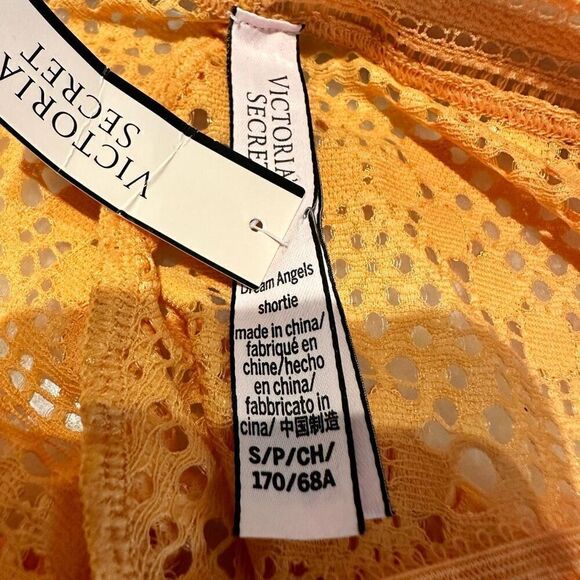 NWT Victoria's Secret Dream Angels Low rise Crochet Shortie Light Orange Small - Picture 3 of 3
